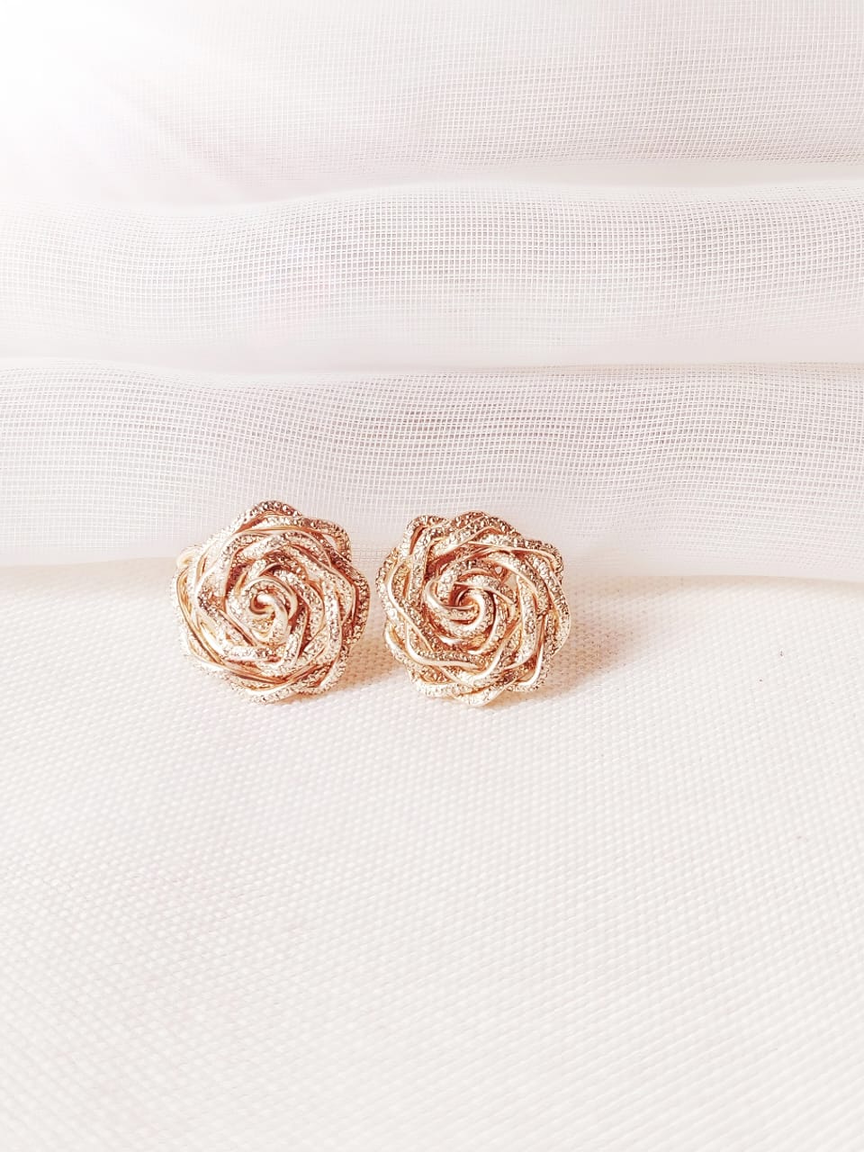 Pendientes Rosas para Luz oro rose
