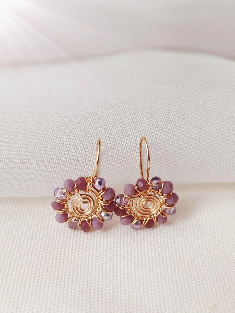 Pendientes sol de colores mini