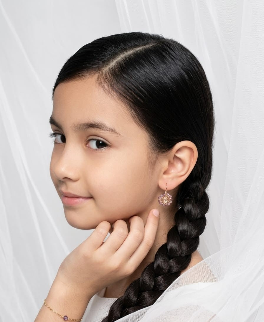 Pendientes sol de colores mini