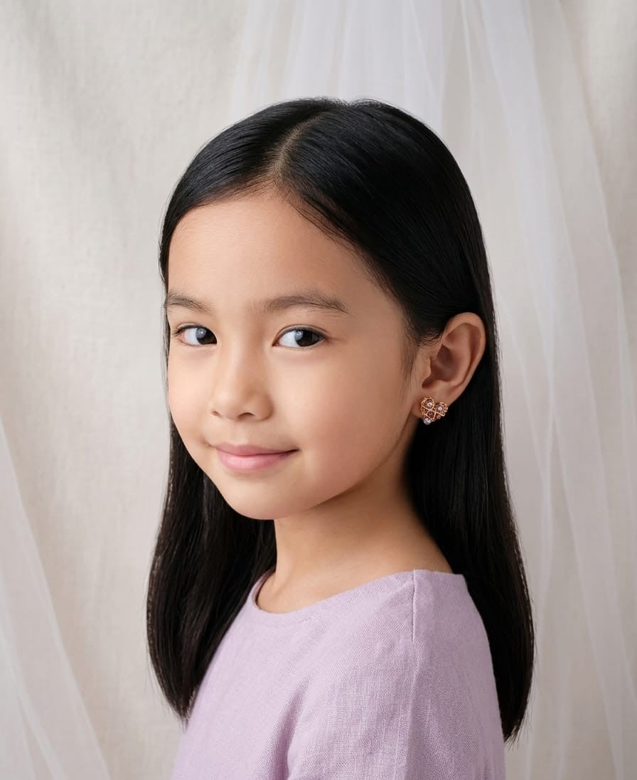 Pendientes corazón esperanza mini