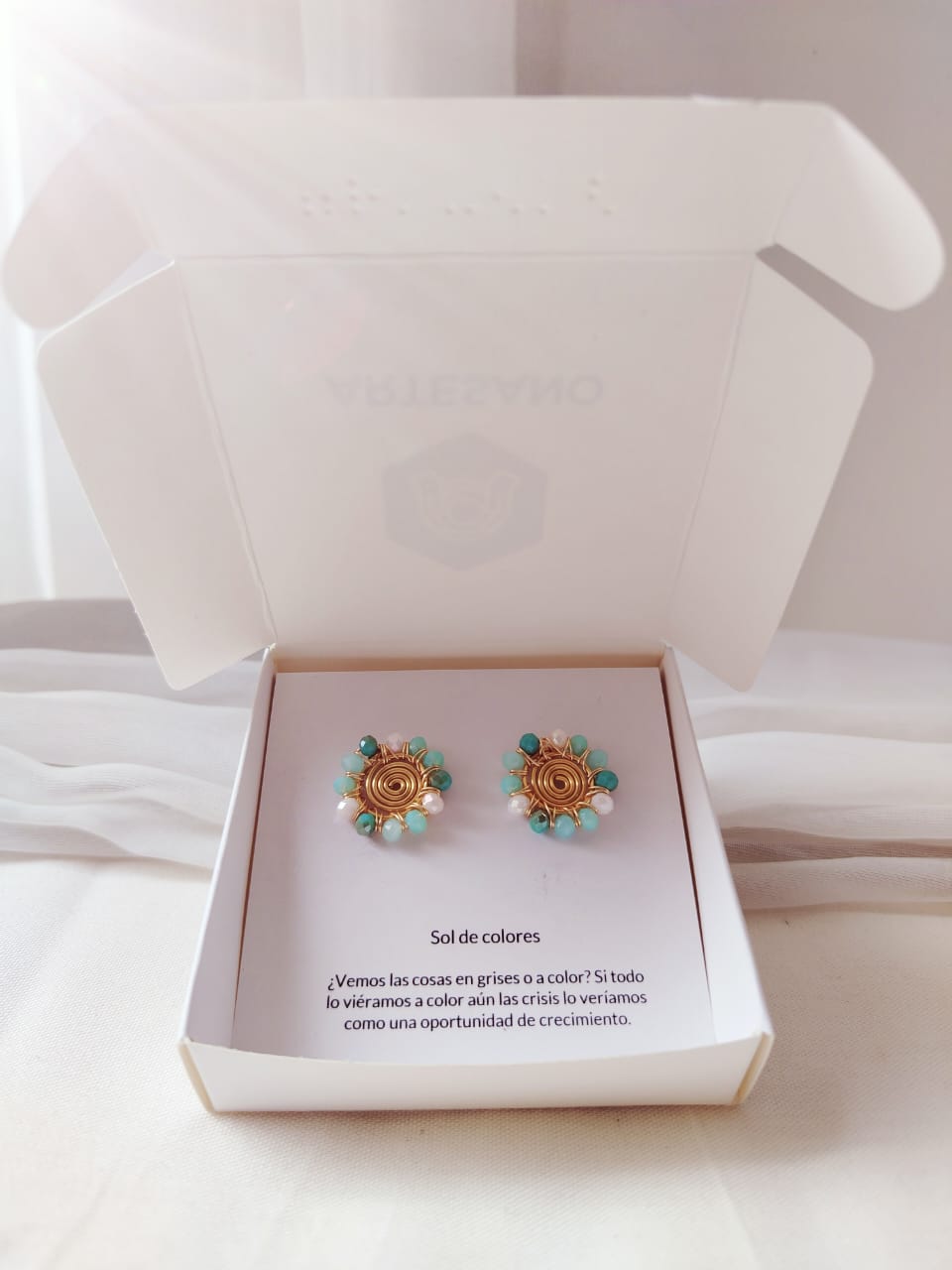 Pendientes Sol de colores