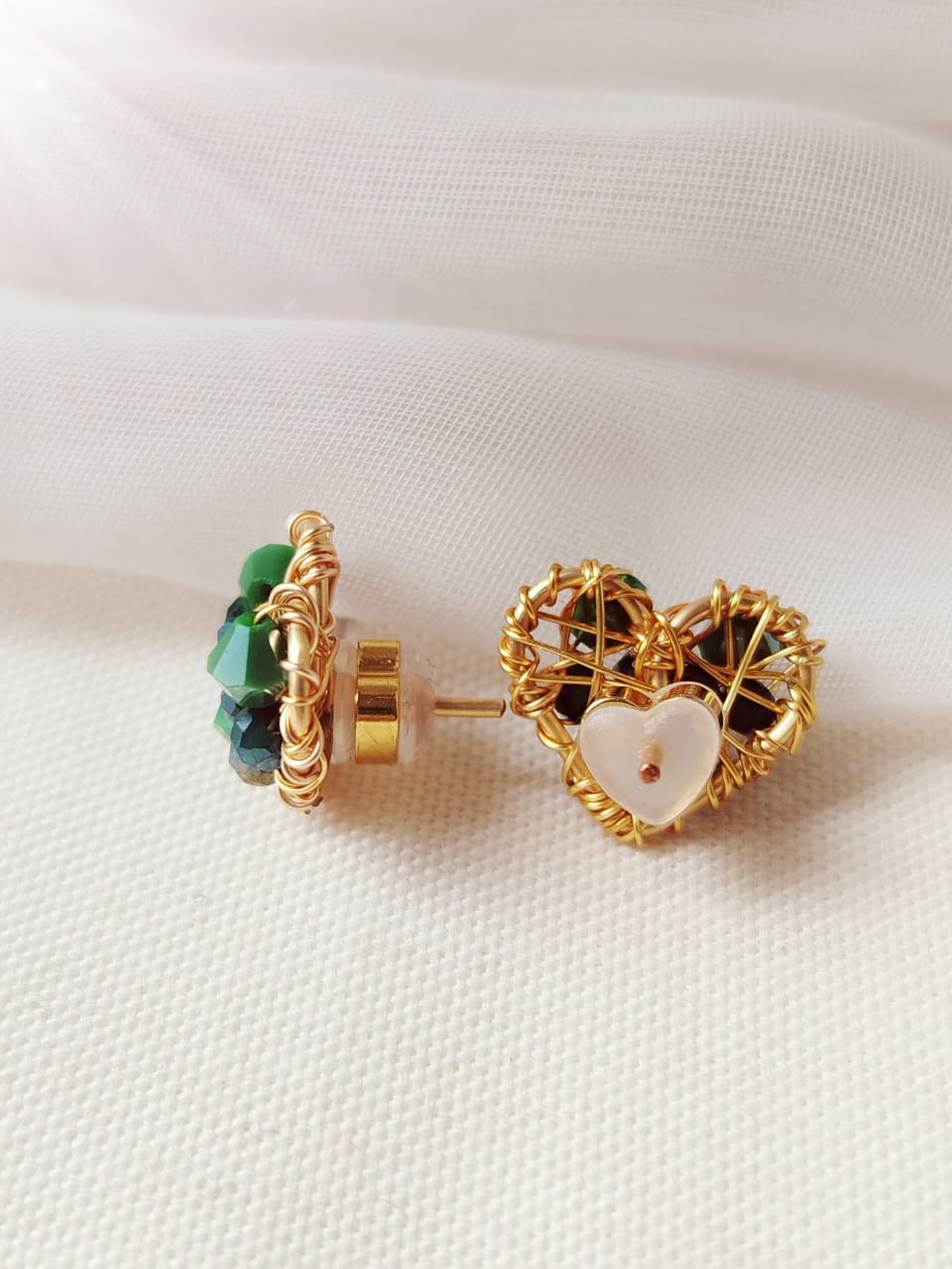 Pendientes corazón esperanza mini