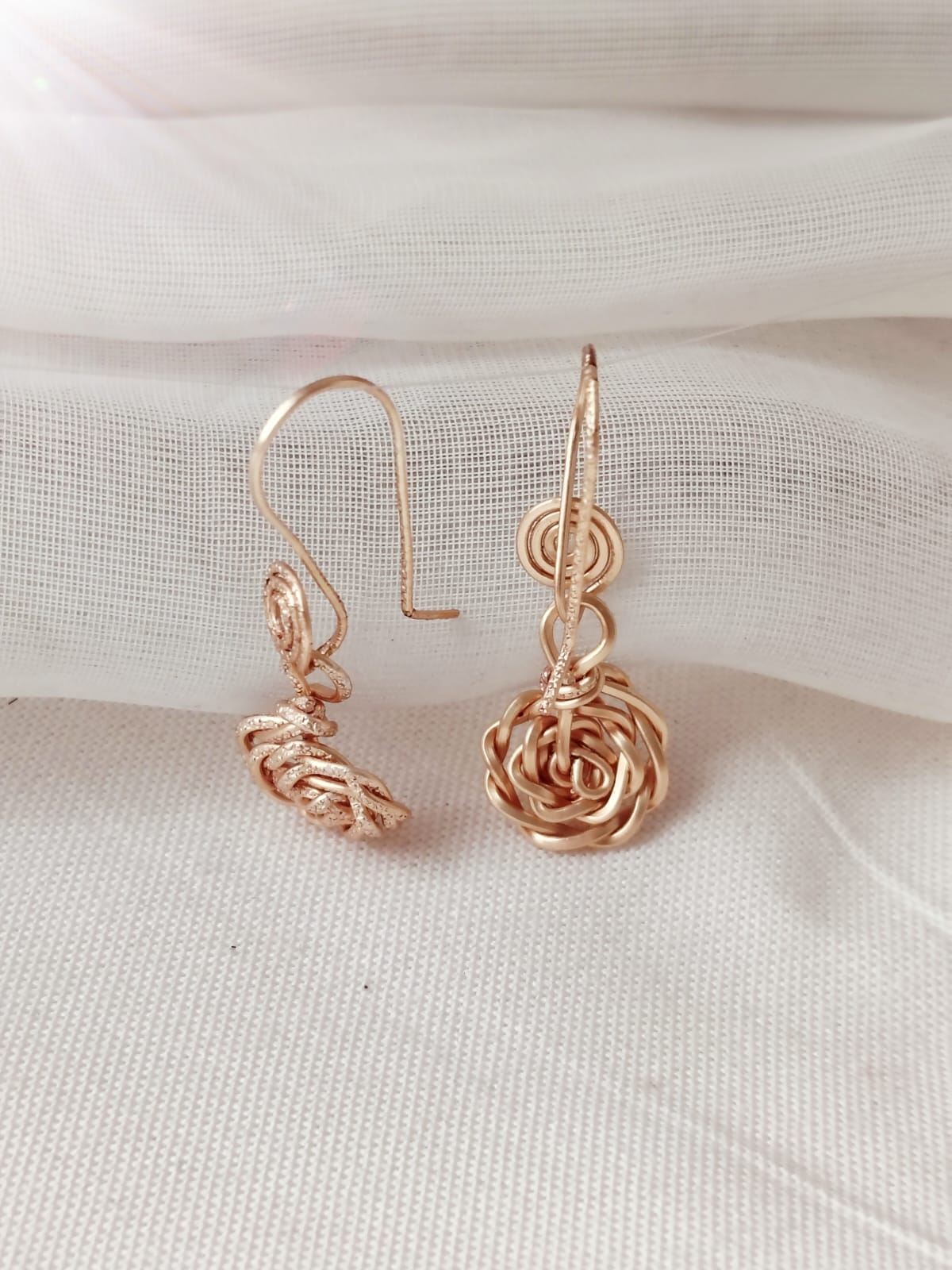 Aretes hechos a mano | Rosas para Luz