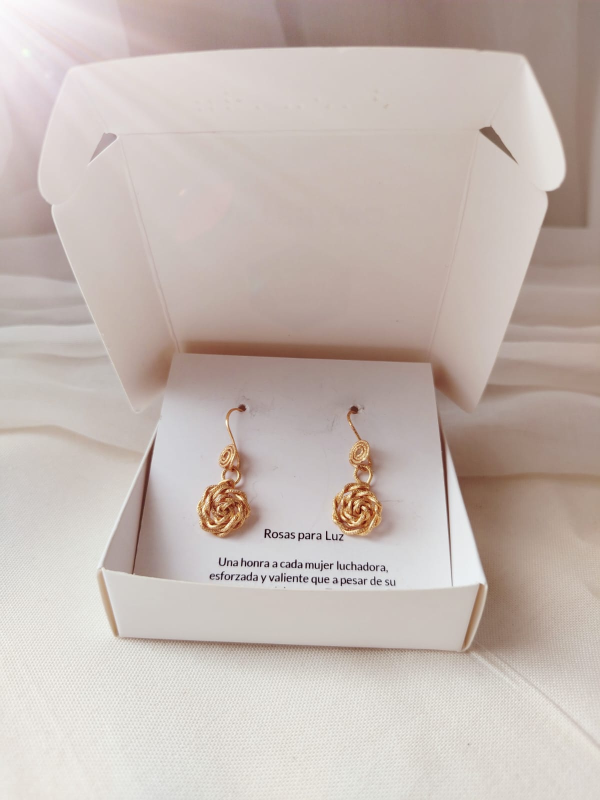 Aretes hechos a mano | Rosas para Luz